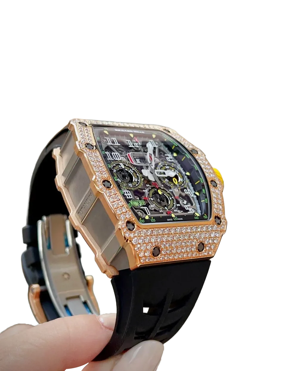 RM 11-03 Flyback Chronograph Diamond Set Rose Gold