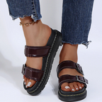 Women's Coastal Gladiator Sandals – Sporty Platform Slide with Contoured Footbed