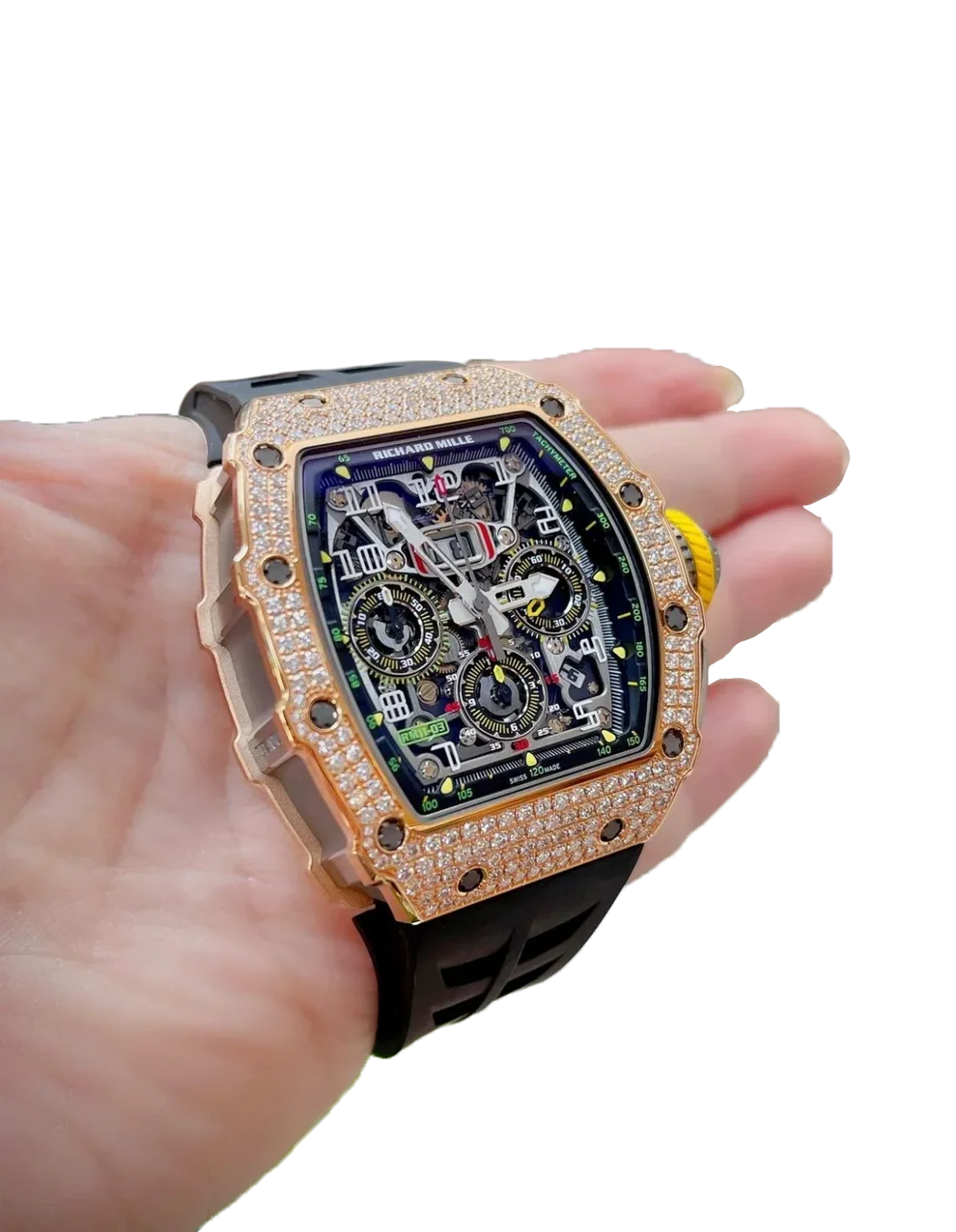 RM 11-03 Flyback Chronograph Diamond Set Rose Gold