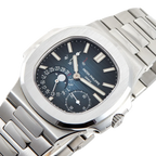 Nautilus 40mm 5712/1A-001 Moon Phase Power Reserve Stainless Steel Blue Dial