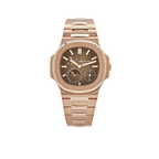 Nautilus 40mm 5712/1R-001 Moon Phase Power Reserve Rose Gold Brown Dial