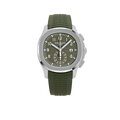 Aquanaut 42mm 5968G-010 Chronograph White Gold Khaki Green Dial
