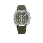 Aquanaut 42mm 5968G-010 Chronograph White Gold Khaki Green Dial