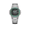 Nautilus 40mm 5711/113P-001 Platinum Charcoal Gray Dial Emerald Bezel
