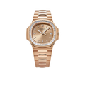 Nautilus 40mm 5723/1R-001 Rose Gold Rose-Gilt Dial Baguette Diamond Bezel
