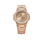 Nautilus 40mm 5723/1R-001 Rose Gold Rose-Gilt Dial Baguette Diamond Bezel