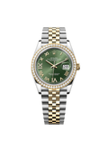 Datejust 36 Oyster, 36 mm, Oystersteel, yellow gold and diamonds