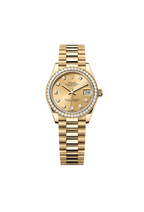 Datejust 31 Oyster, 31 mm, yellow gold and diamonds