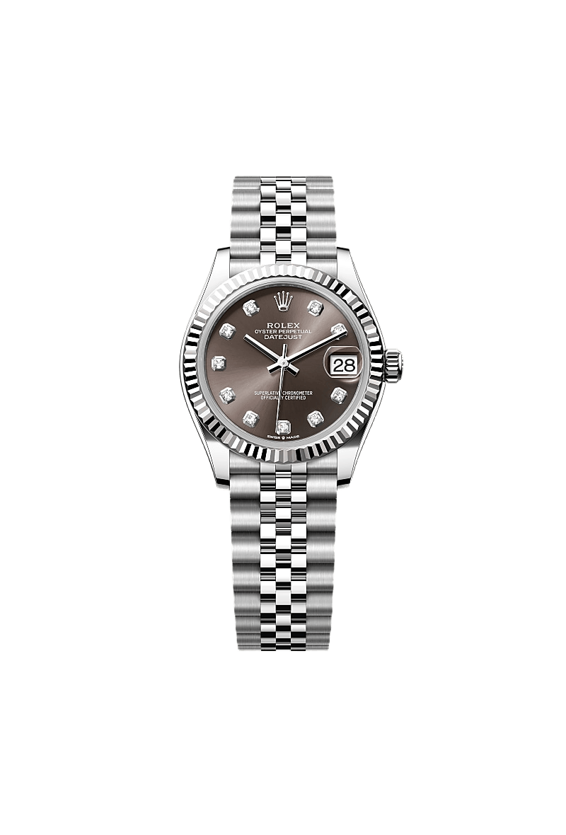 Datejust 31 Oyster, 31 mm, Oystersteel and white gold