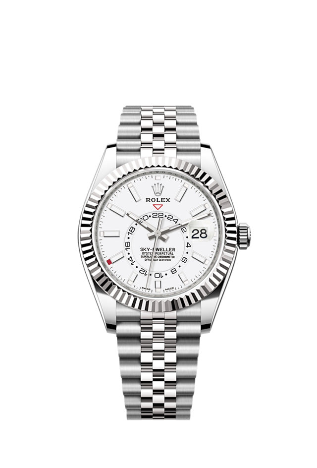 Sky-Dweller Stainless Steel, White Index Dial, 42 mm