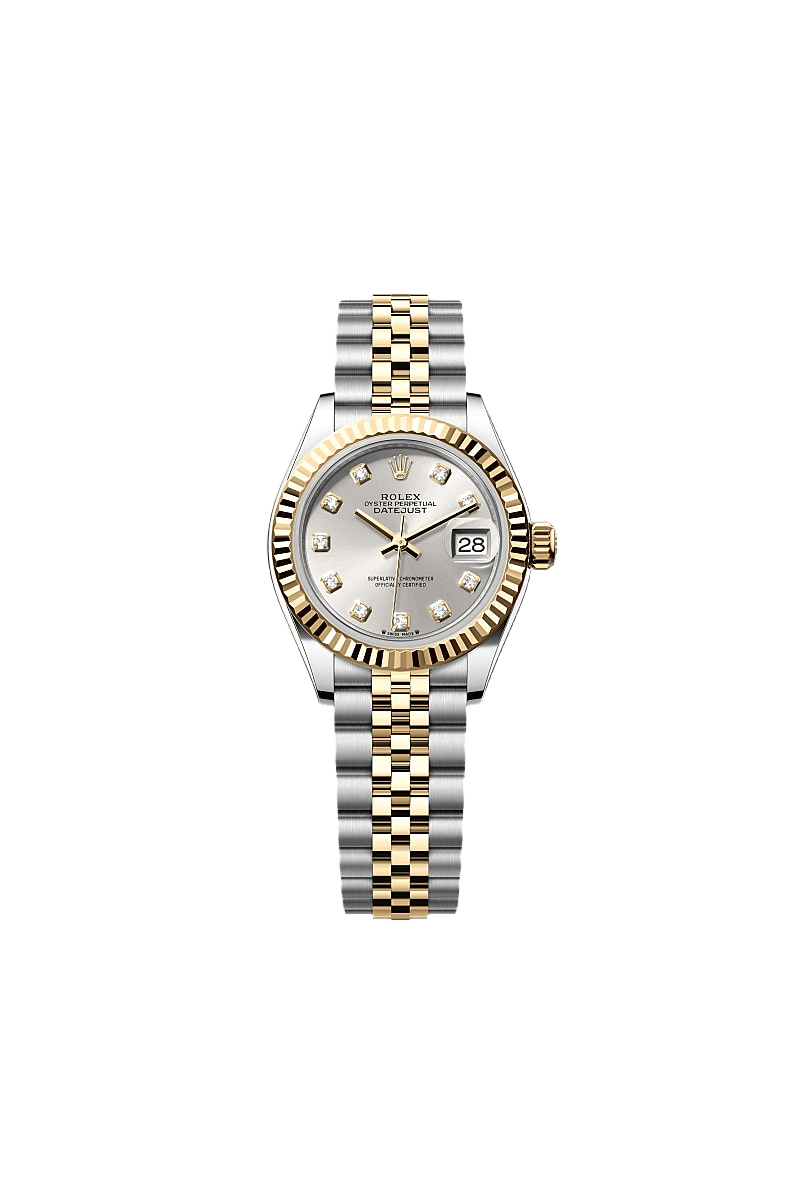 Lady-Datejust Oyster, 28 mm, Oystersteel and yellow gold