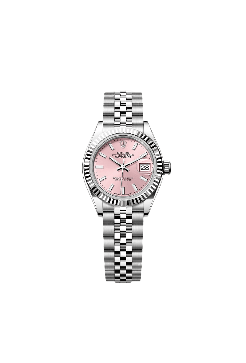 Lady-Datejust Oyster, 28 mm, Oystersteel and white gold