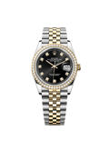 Datejust 36 Oyster, 36 mm, Oystersteel, yellow gold and diamonds