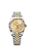 Sky-Dweller, 42mm, Oystersteel and 18k Yellow Gold, Champagne, Jubilee