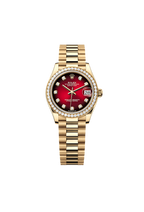Datejust 31 Oyster, 31 mm, yellow gold and diamonds