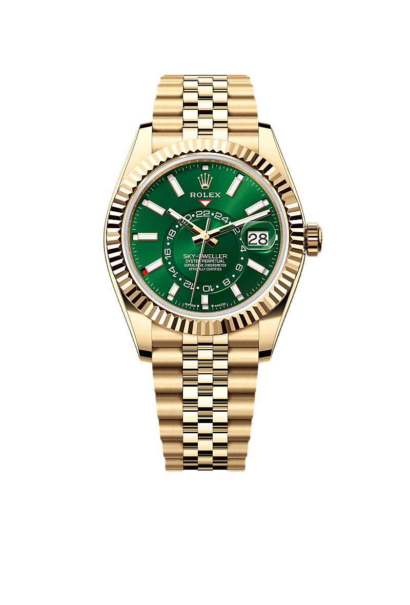Sky-Dweller 42mm18ct Yellow Gold Green Dial