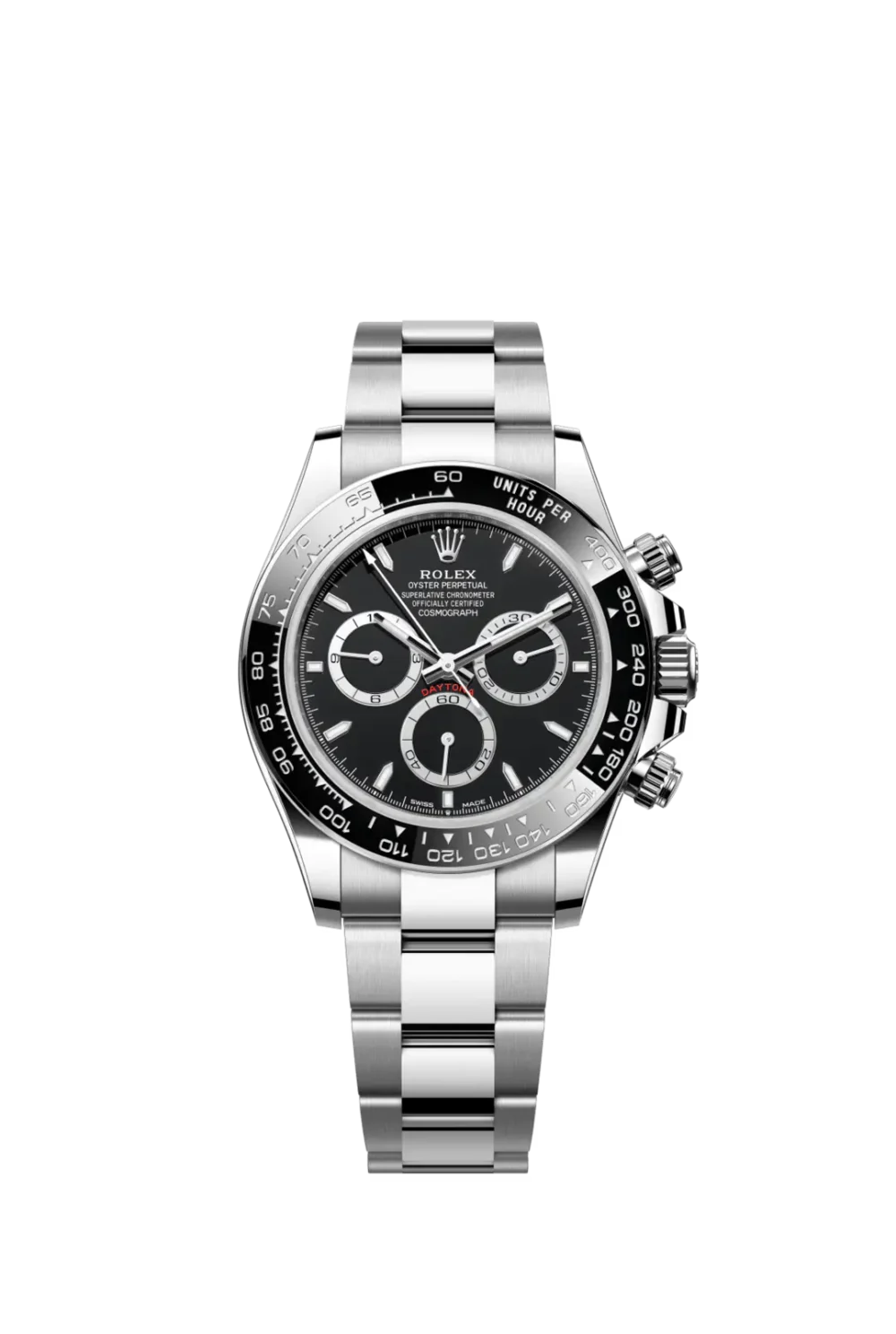 Cosmograph Daytona Stainless Steel Black Dial with Ceramic Bezel