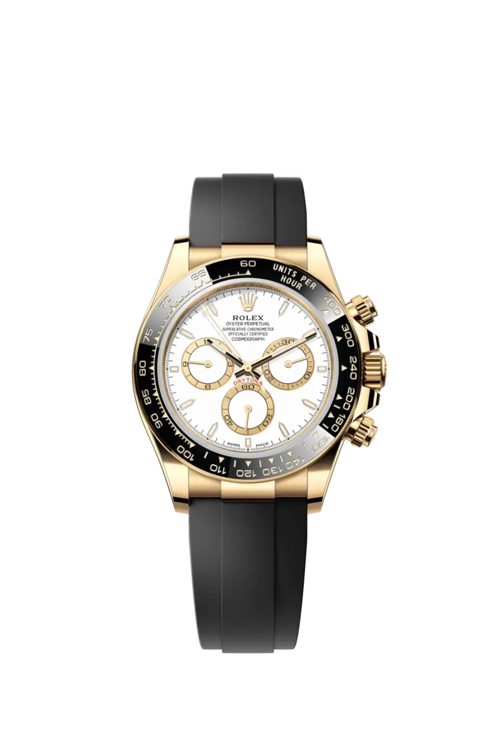Cosmograph Daytona Yellow Gold White Dial with Oysterflex Bracelet