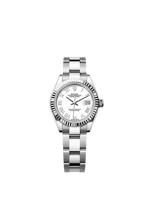 Lady-Datejust Oyster, 28 mm, Oystersteel and white gold