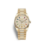 Day-Date 40 “Rainbow Paved Diamond Dial” in Yellow Gold