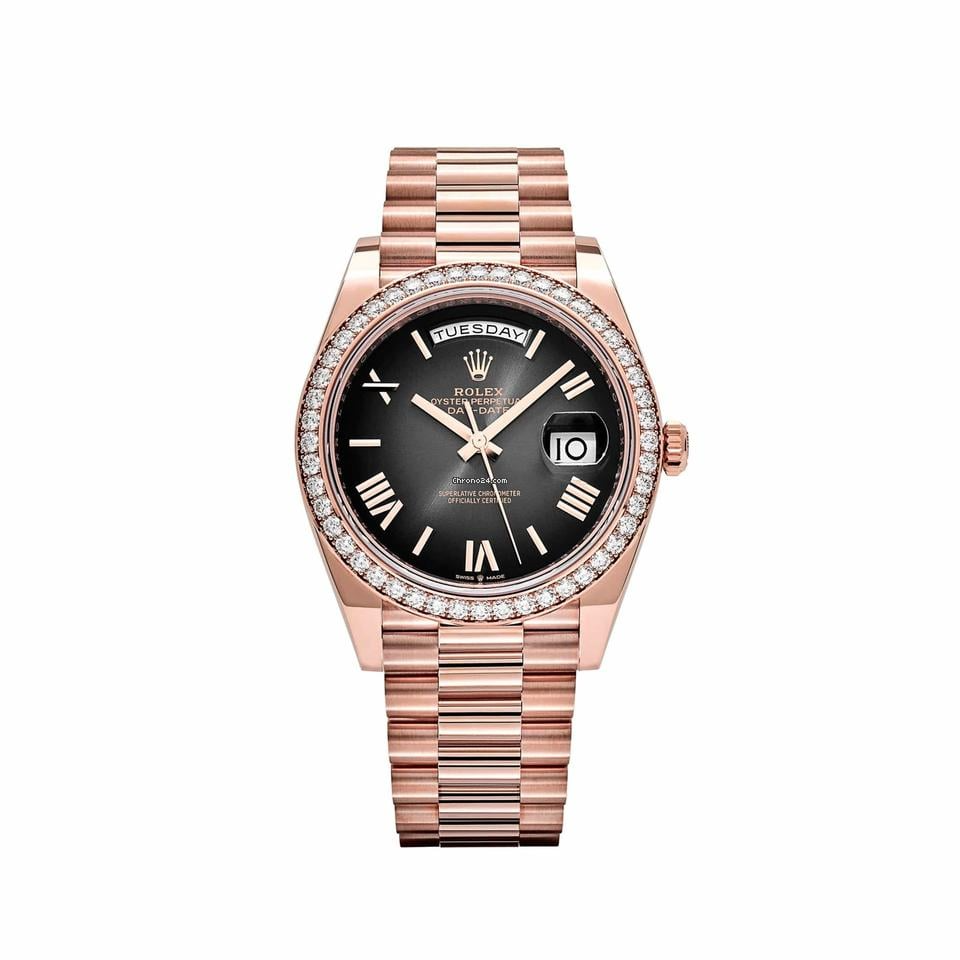 Day-Date Rose Gold Diamond Bezel Slate Ombre Dial (2025)