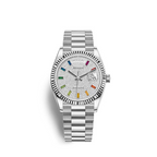 Day-Date 40 “Rainbow Diamond Pavé Dial” in White Gold