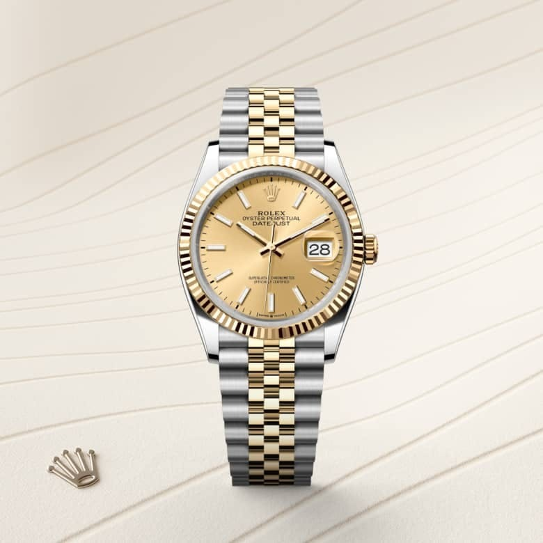 Datejust 36 Oyster, 36 mm, Oystersteel and yellow gold