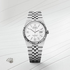 Land-Dweller 36 Oyster, 36 mm, Oystersteel and white gold