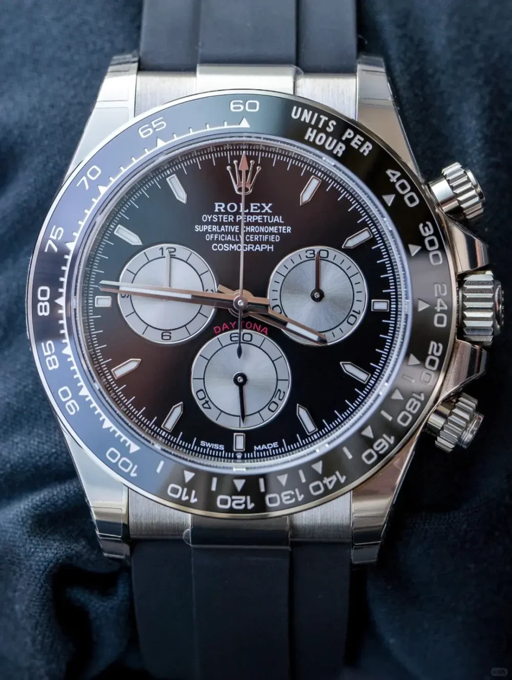 Cosmograph Daytona White Gold Steel Grey Dial with Oysterflex Bracelet