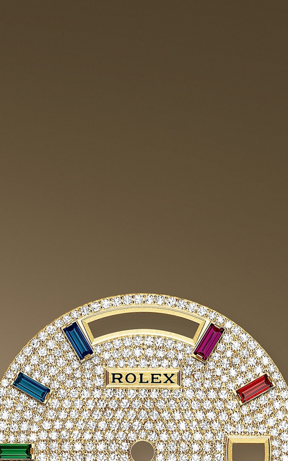 Day-Date 40 “Rainbow Paved Diamond Dial” in Yellow Gold
