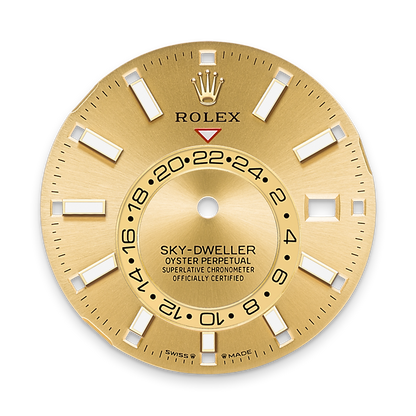Sky-Dweller, 42mm, Oystersteel and 18k Yellow Gold, Champagne, Jubilee
