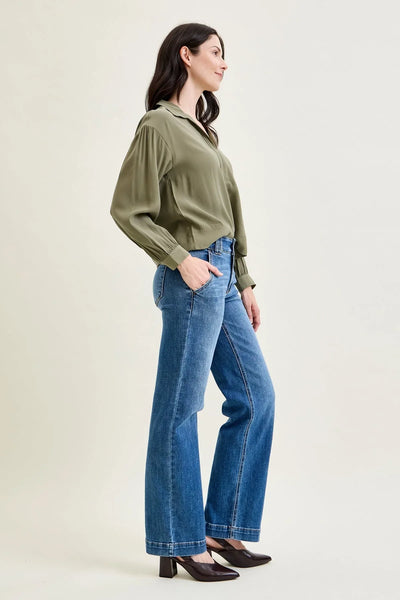 Women's High Waist Straight Leg Jeans
