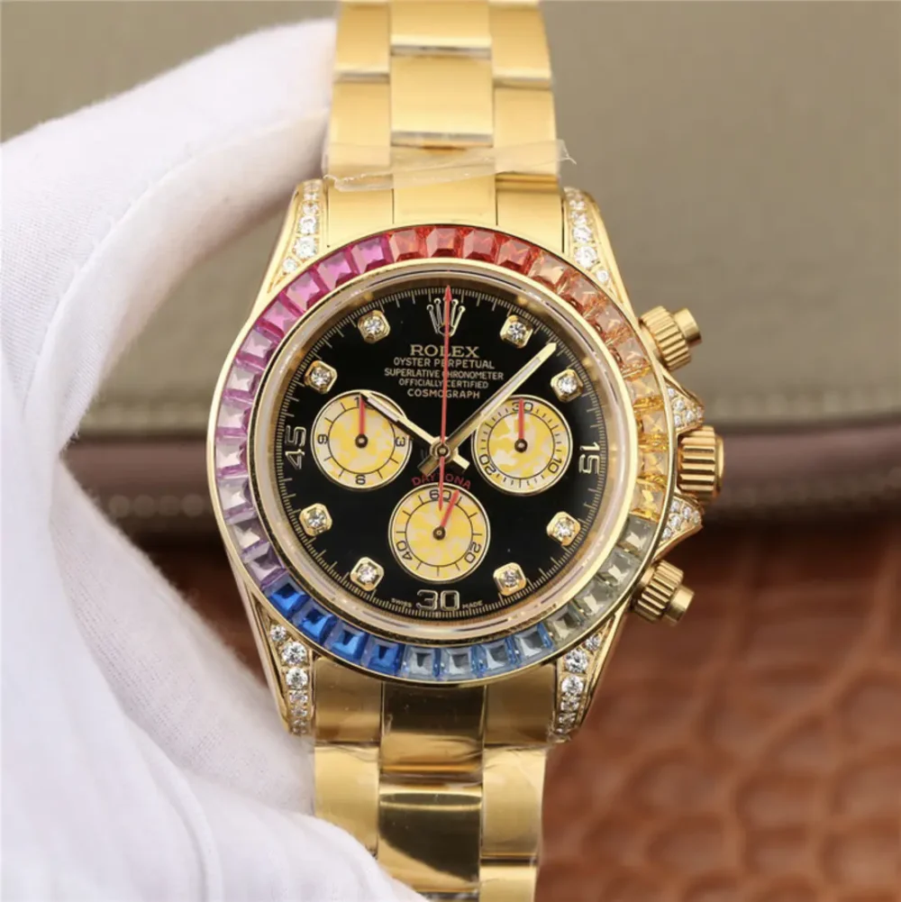 Cosmograph Daytona Rainbow Everose Gold Black Dial