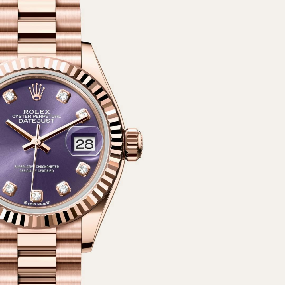 Lady-Datejust Oyster, 28 mm, Everose gold