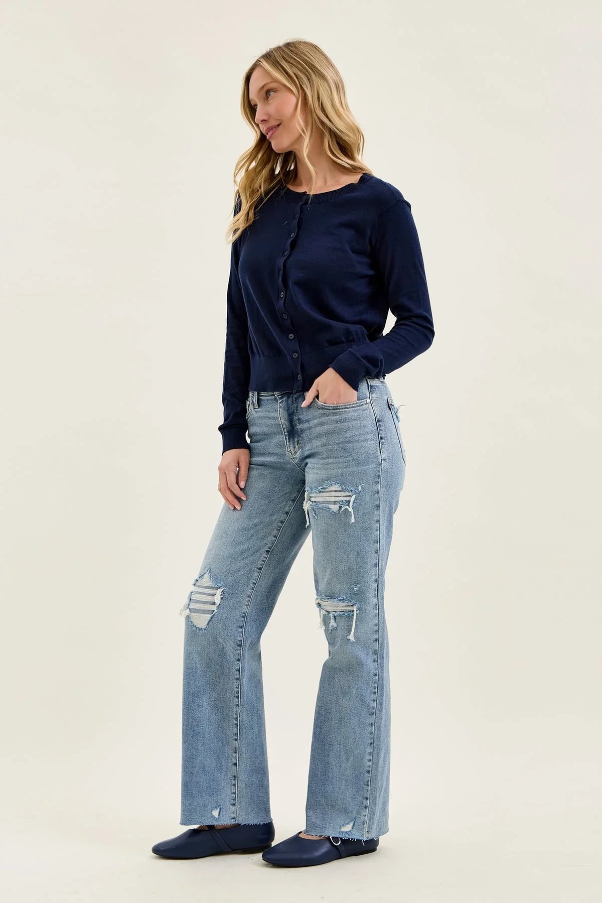 Women's High Waist Distr