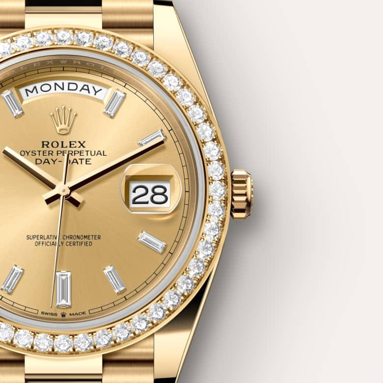 Day-Date 40 Oyster, 40 mm, yellow gold and diamonds