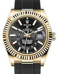 Sky-Dweller Oysterflex, 18K Yellow Gold, Black Index Dial 42 mm