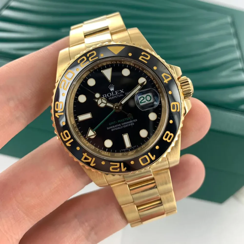 GMT-Master II “Root Beer” Yellow Gold Black Dial