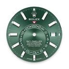 Sky-Dweller, 42mm, Oystersteel and 18k White Gold, Green, Jubilee