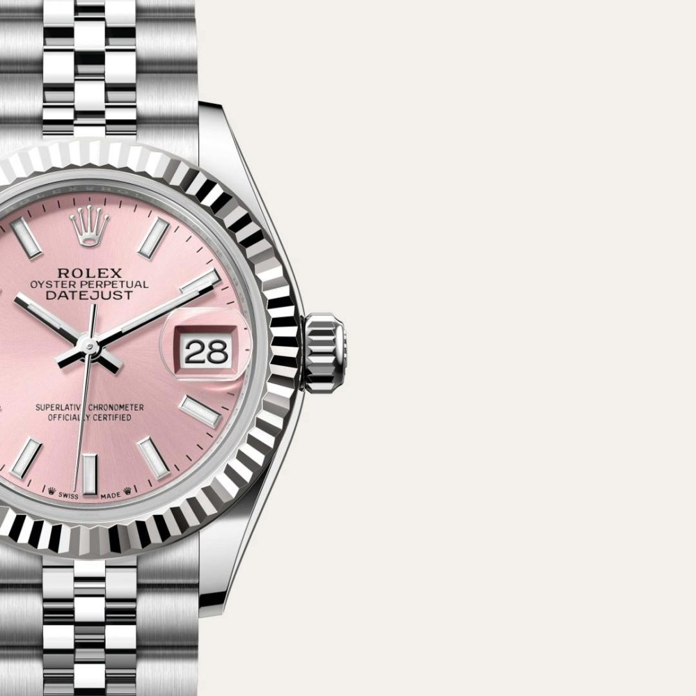 Lady-Datejust Oyster, 28 mm, Oystersteel and white gold