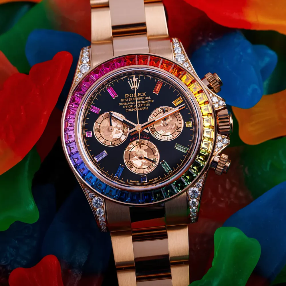 Cosmograph Daytona Rainbow Yellow Gold Black Dial