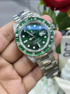 Submariner Date, 18K White Gold Diamonds Emerald