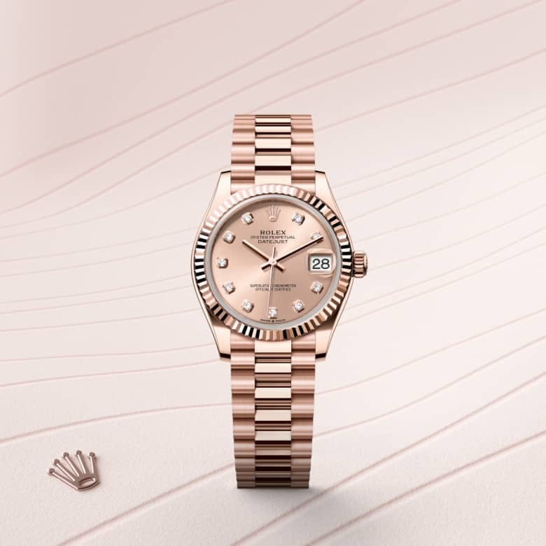 Datejust 31 Oyster, 31 mm, Everose gold