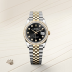 Datejust 36 Oyster, 36 mm, Oystersteel, yellow gold and diamonds
