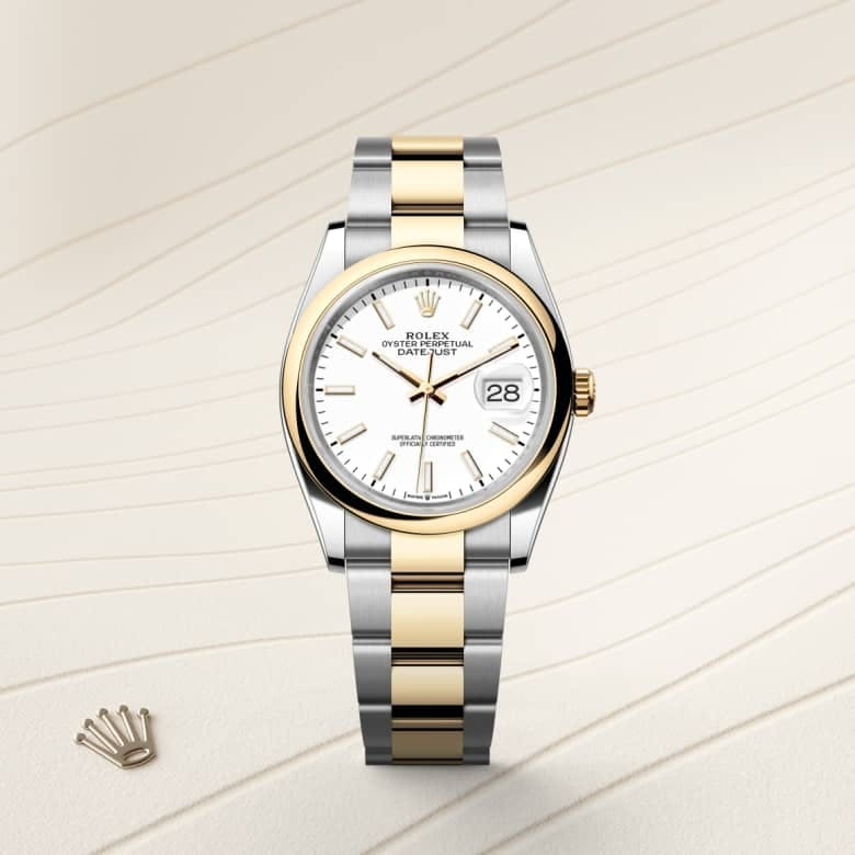 Rolex Datejust 36 Oyster, 36 mm, Oystersteel and yellow gold