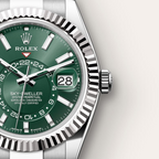 Sky-Dweller Stainless Steel, Green Index Dial, 42 mm