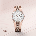 Land-Dweller 36 Oyster, 36 mm, Everose gold and diamonds