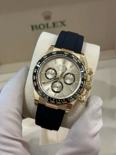 Cosmograph Daytona Yellow Gold Champagne Dial with Oysterflex Bracelet