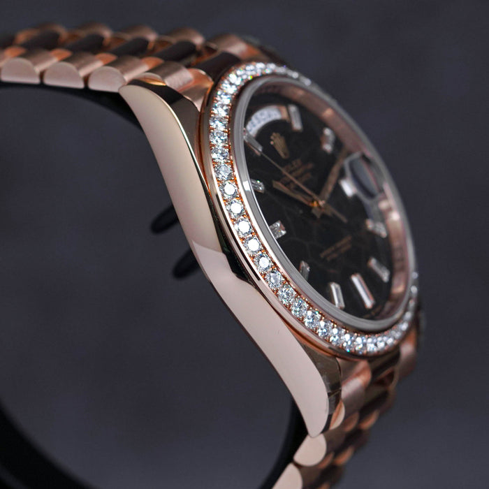 Day Date 40mm Eisenkiesel Diamonds