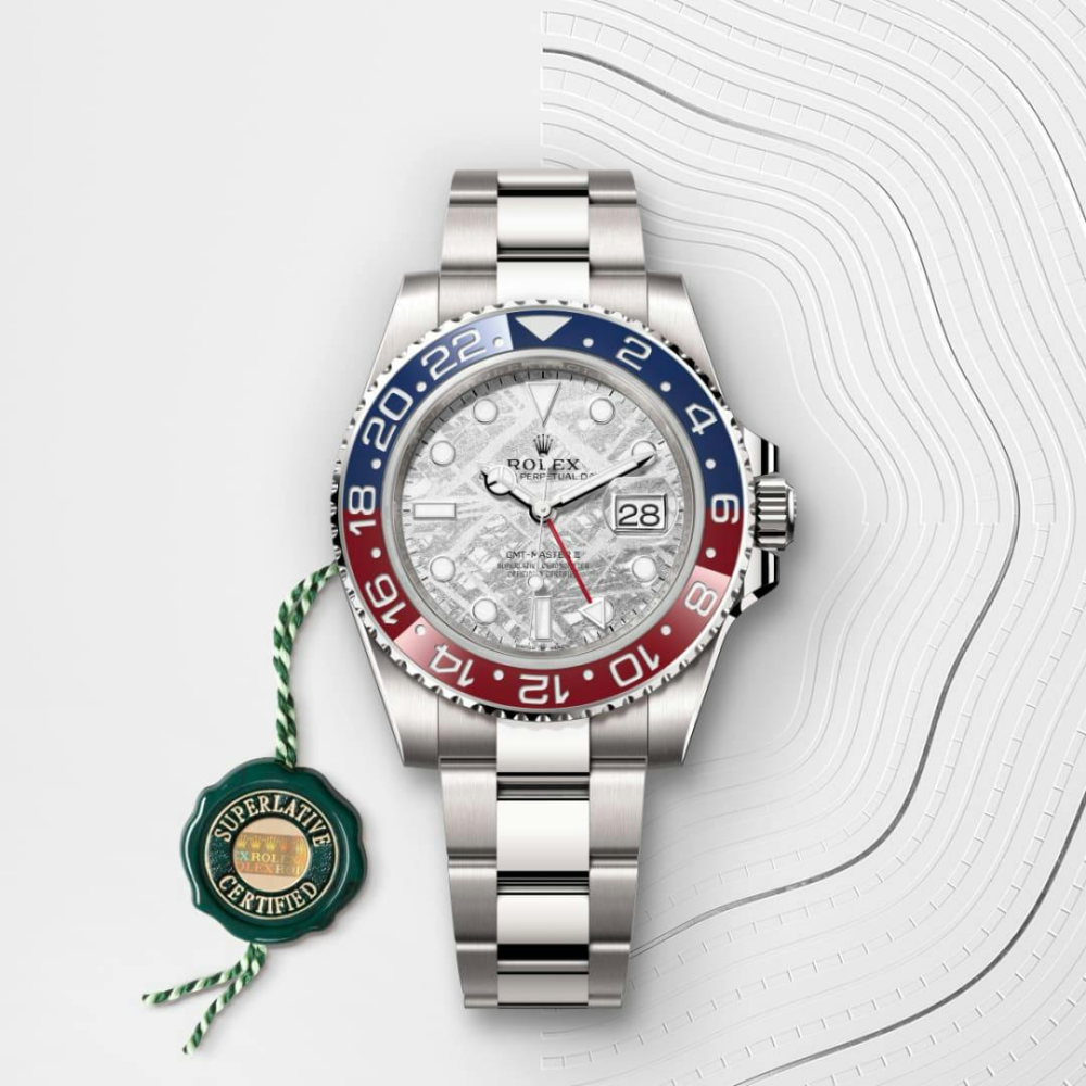 GMT-Master II Oyster, 40 mm, white gold